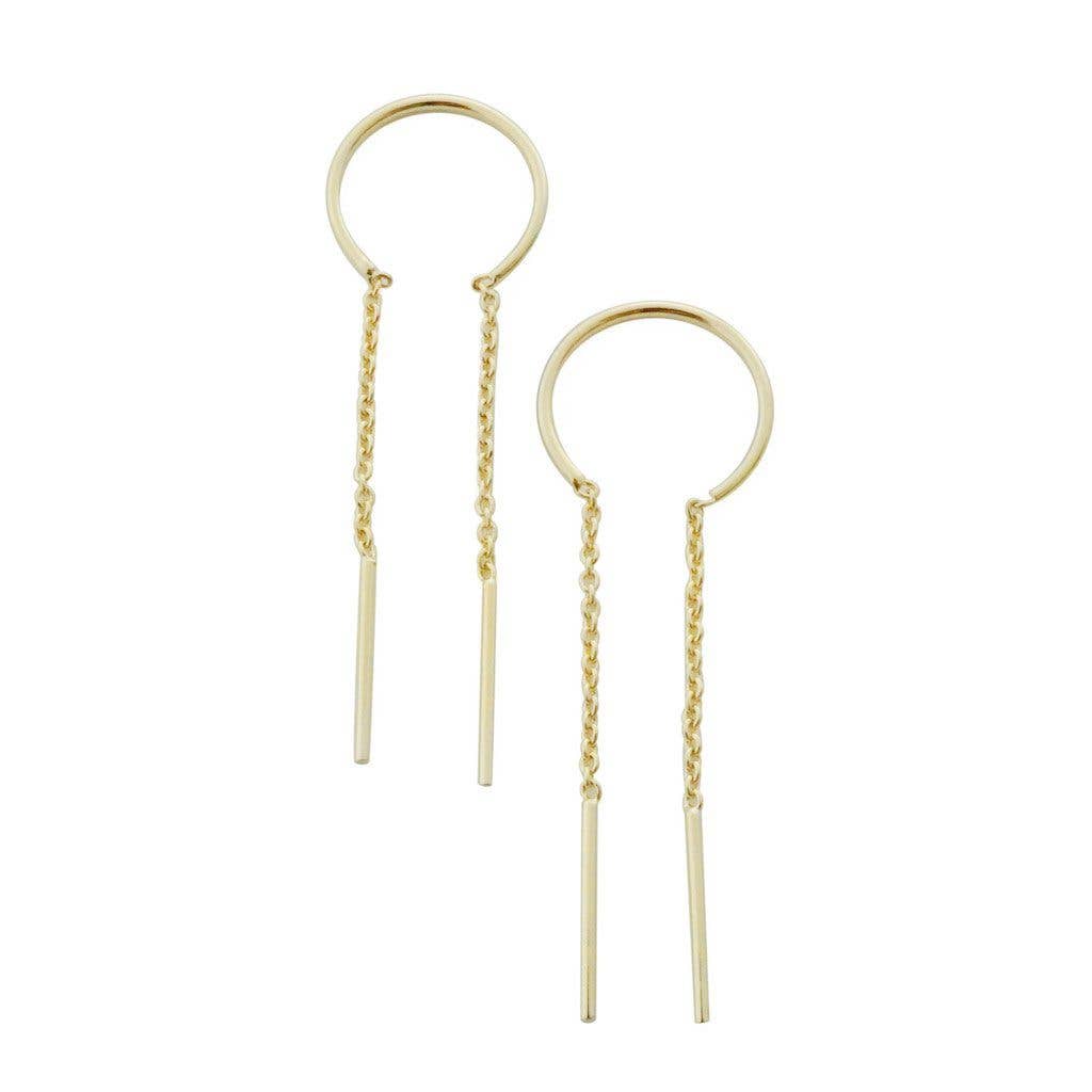 Threader Drop Bar Earrings