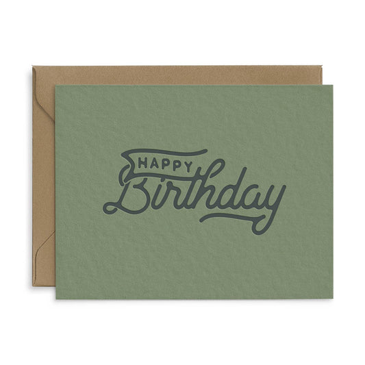 Happy Birthday Flag Greeting Card - Single