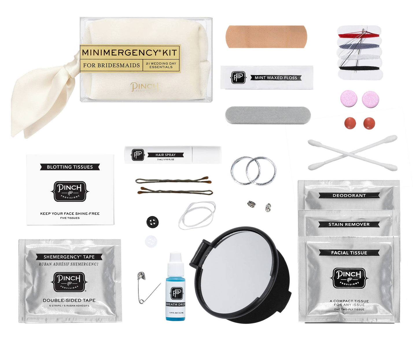 Velvet Minimergency Kits for Bridesmaids - Ivory