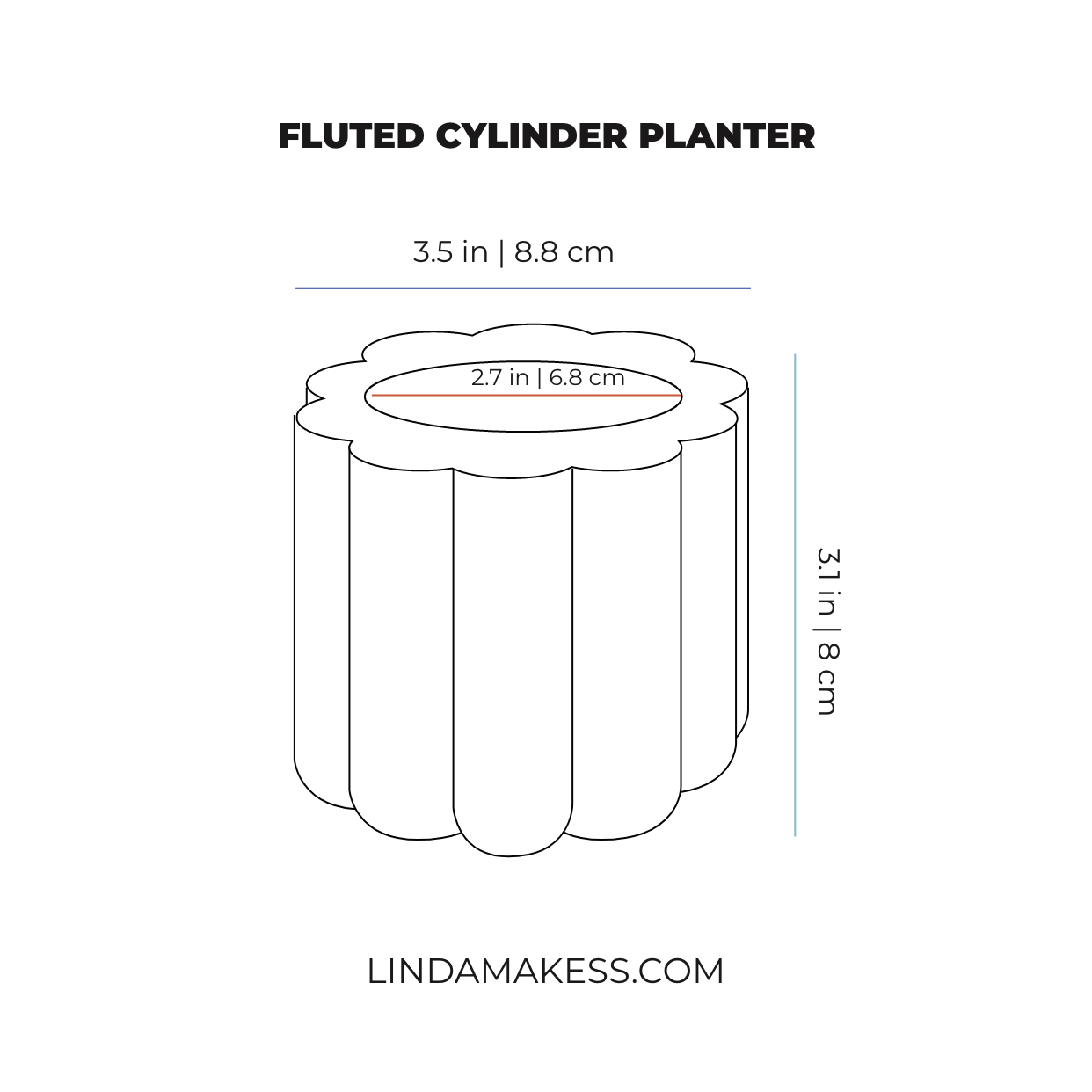 Mini Fluted Planter