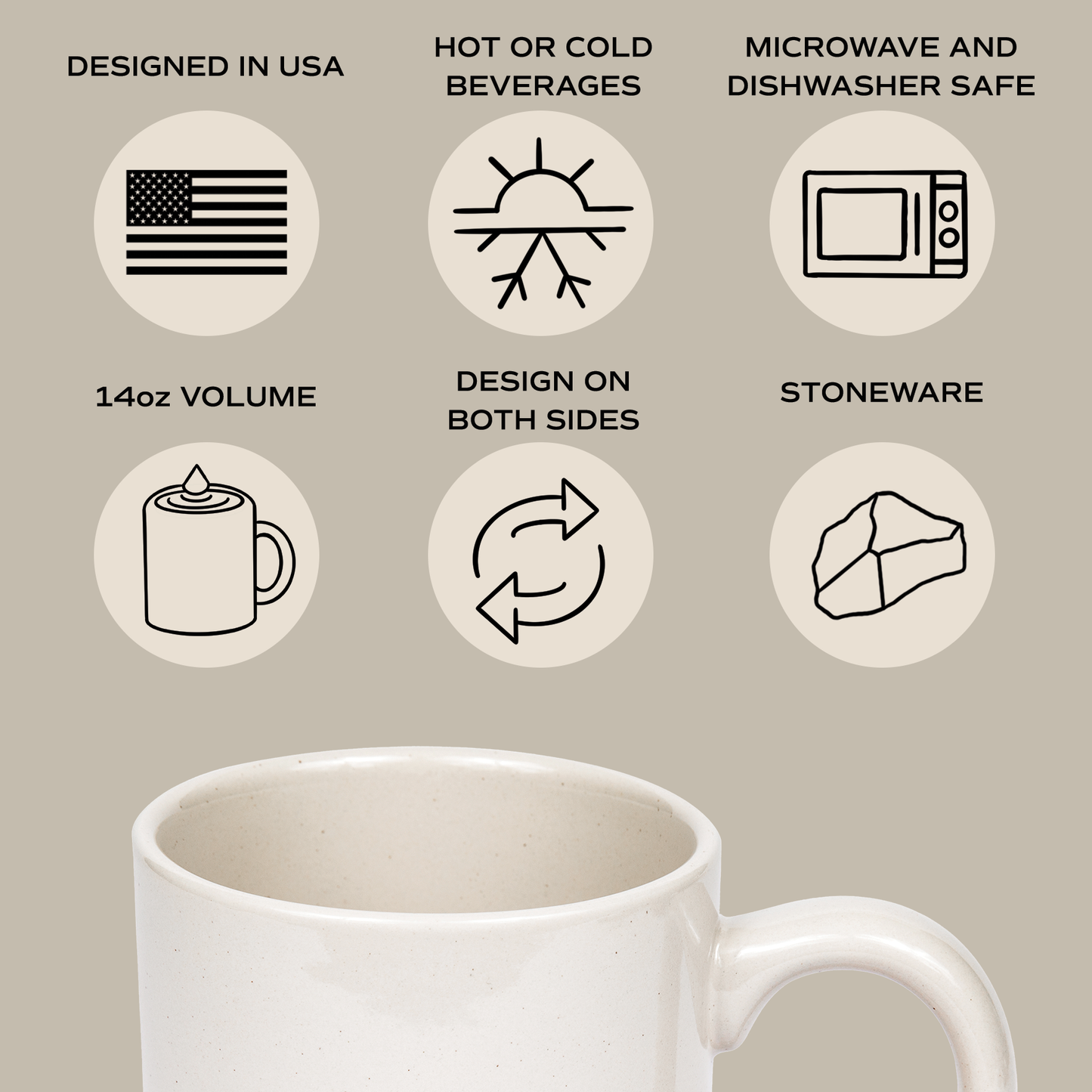 Strong & Courageous Stoneware Coffee Mug