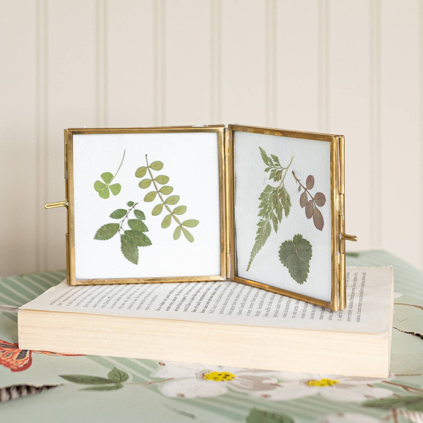 Henrie Folding 4x4 Brass Picture Frame