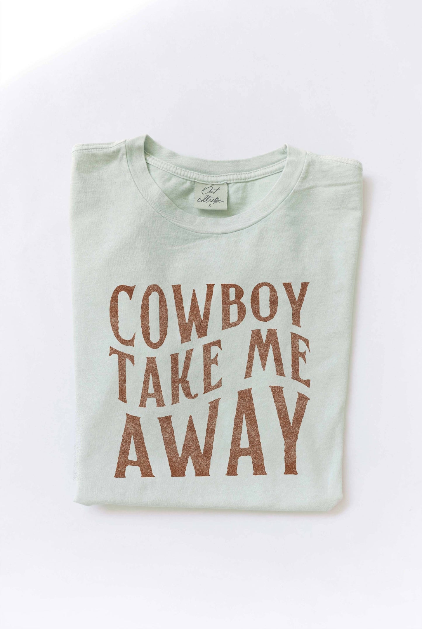 Cowboy Take Me Away Mineral Washed Graphic Top