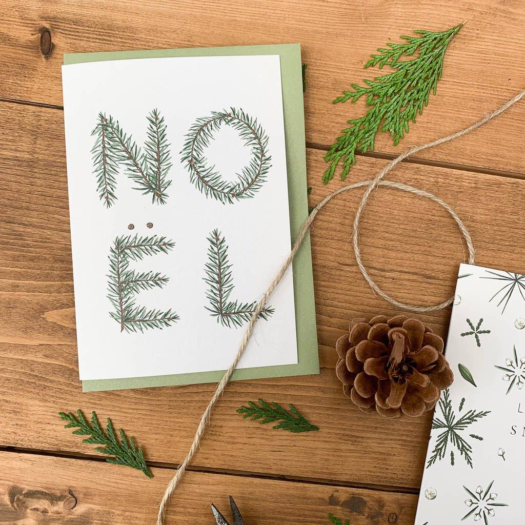 Festive Foliage - NOEL - Christmas Card