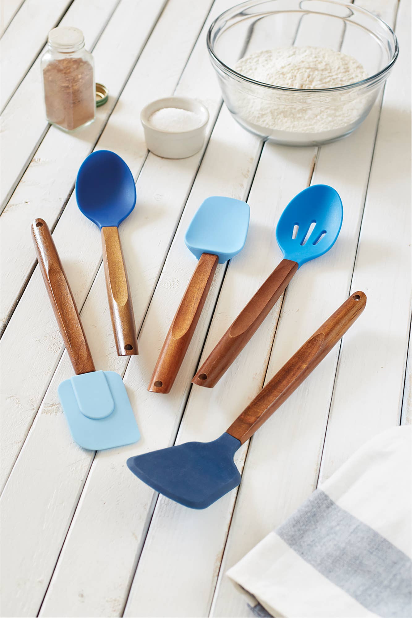 Set of 5-Acacia Wood Utensil