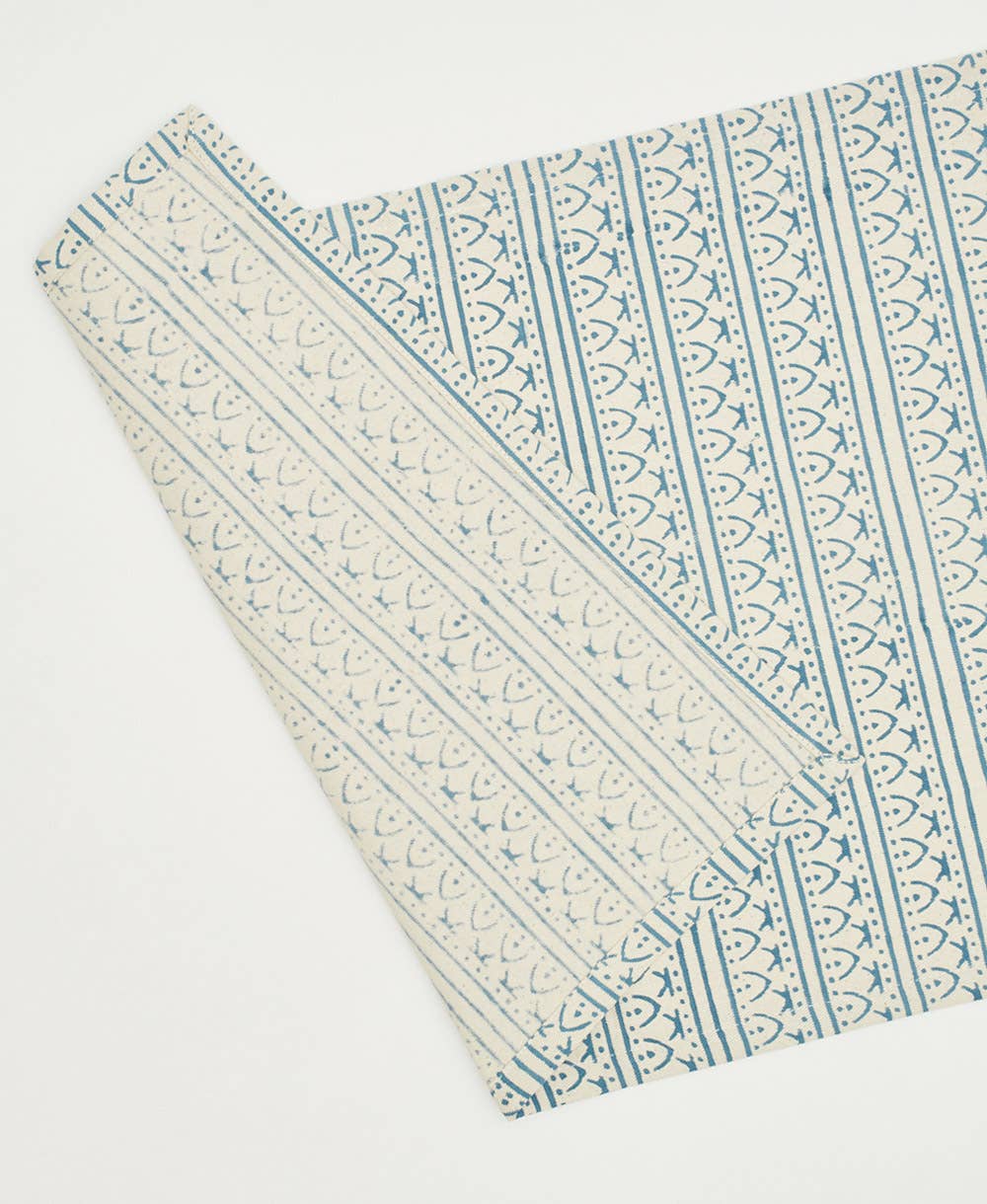 Graphic Block Print Placemat Set - Cobalt