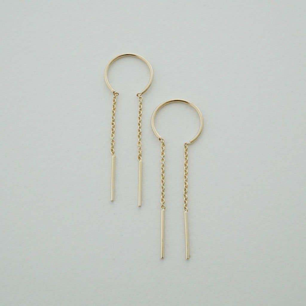 Threader Drop Bar Earrings