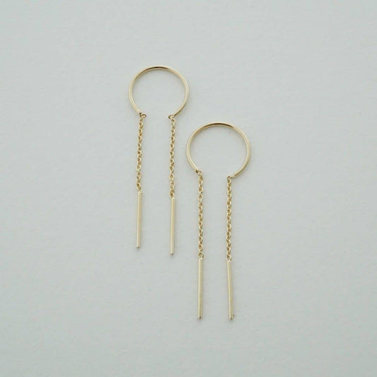 Threader Drop Bar Earrings