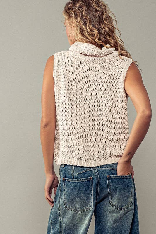 Cowl Neck Crochet Top