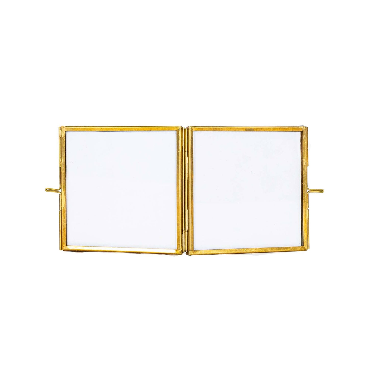 Henrie Folding 4x4 Brass Picture Frame