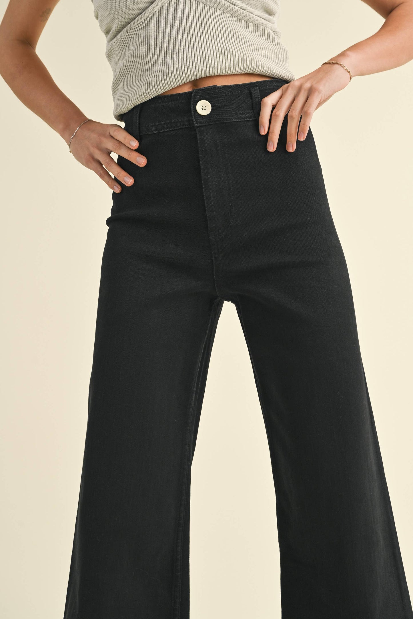 Wide Leg Denim Pants