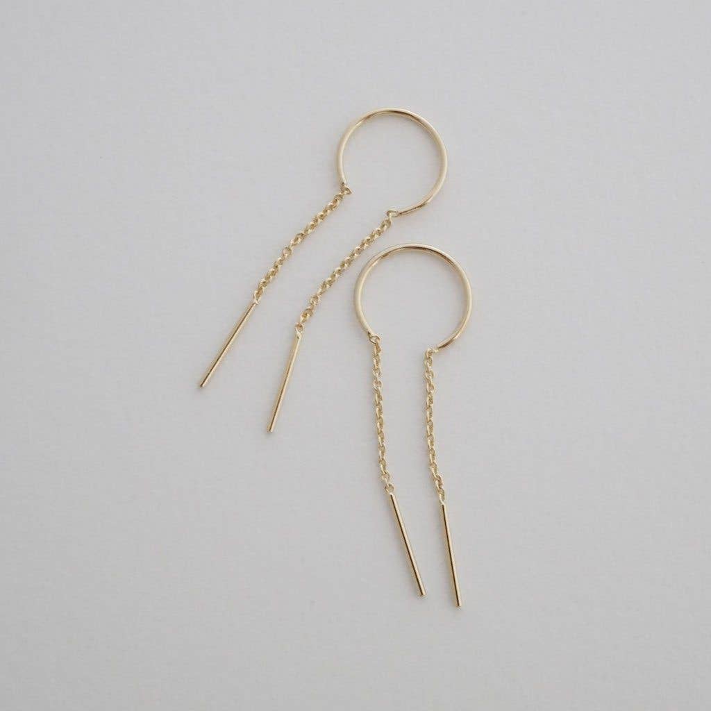 Threader Drop Bar Earrings