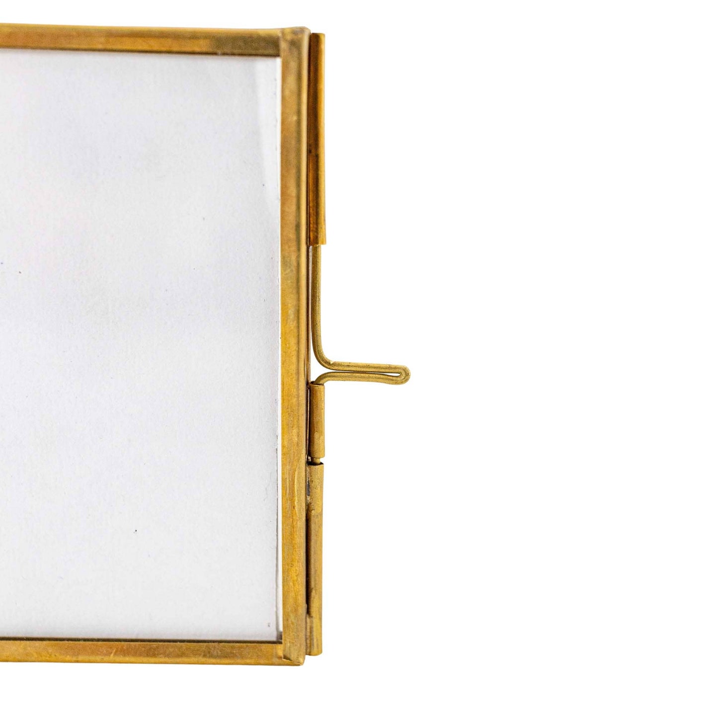 Henrie Folding 4x4 Brass Picture Frame