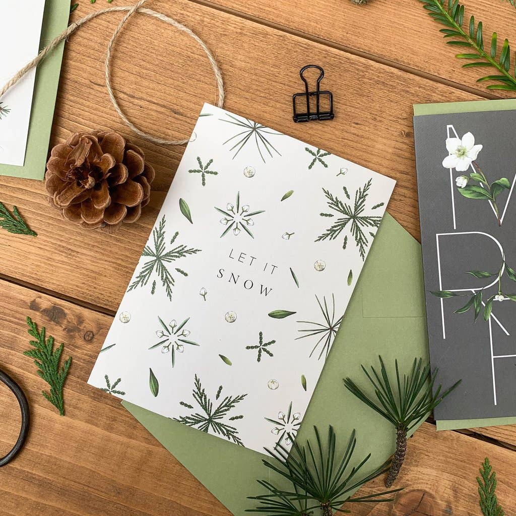 Festive Foliage - Let it Snow - Christmas Card