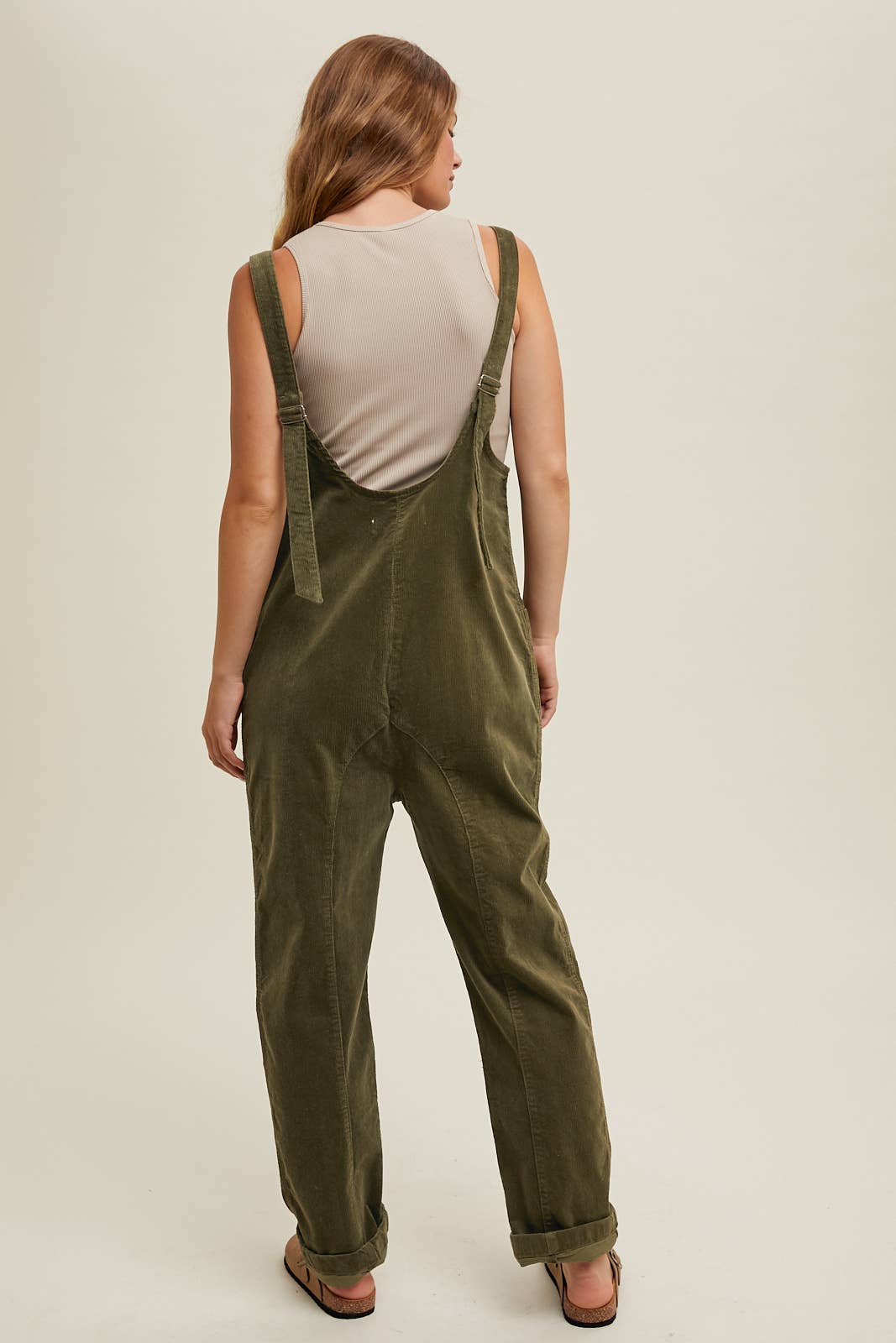 Corduroy Olive Jumpsuit