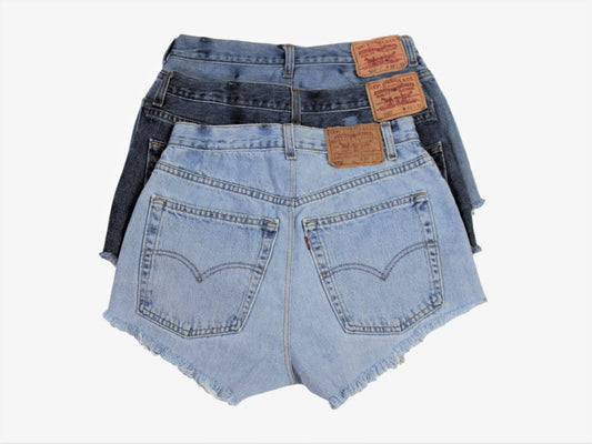 Levi’s High-Rise Upcycled Denim Cutoff Shorts - Original