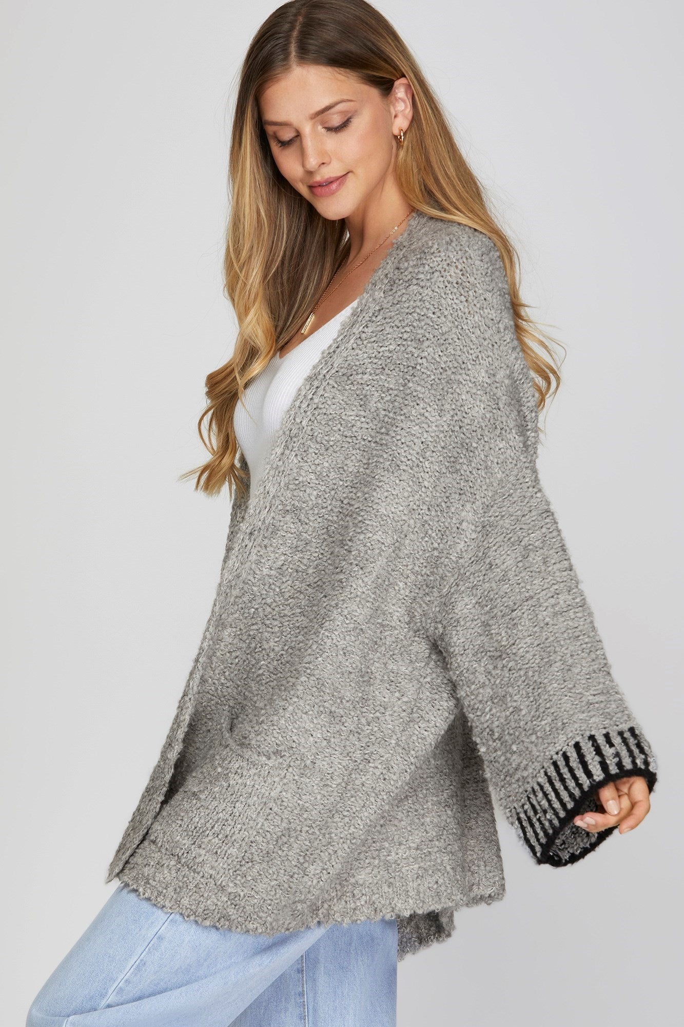 Stitched Sweater Cardigan