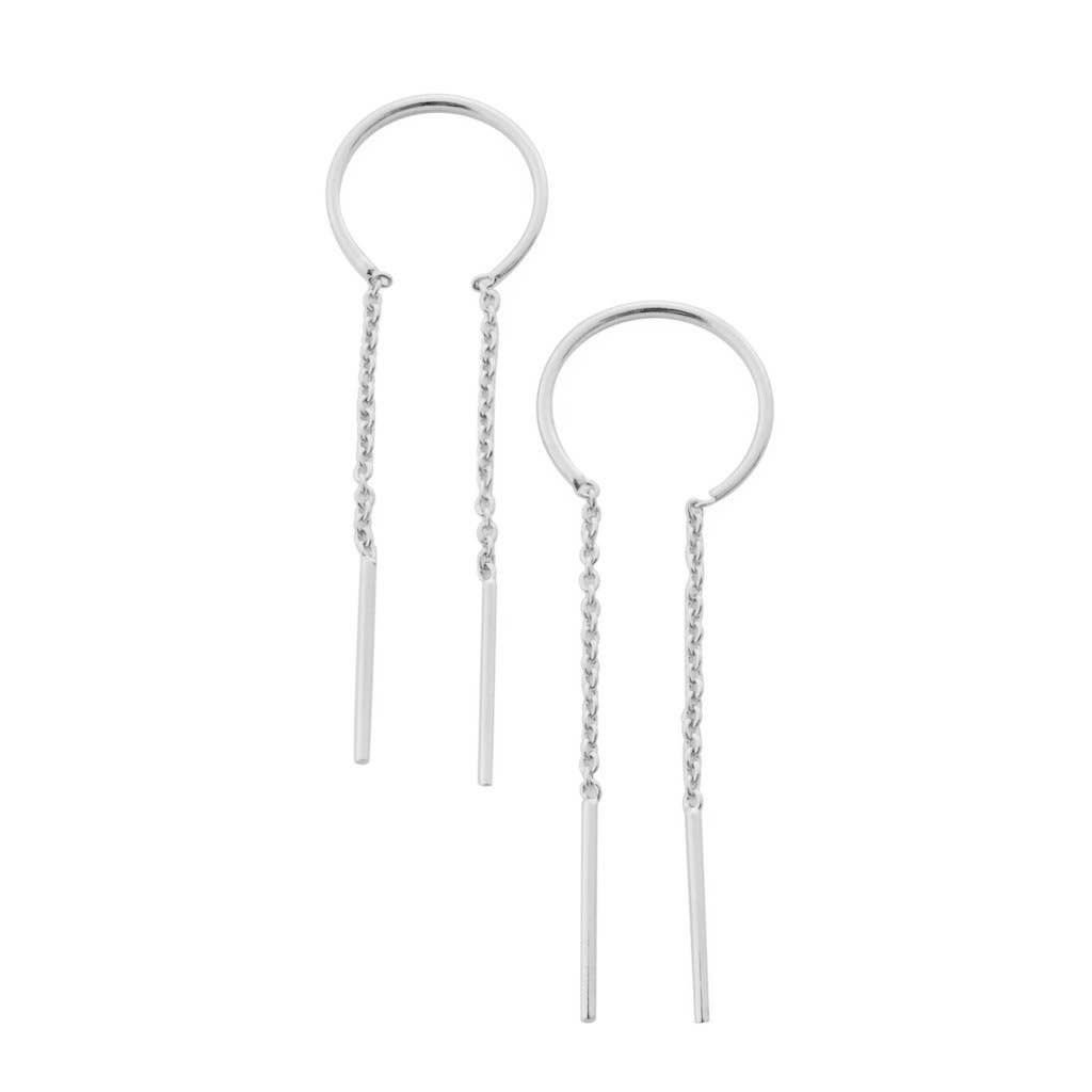 Threader Drop Bar Earrings