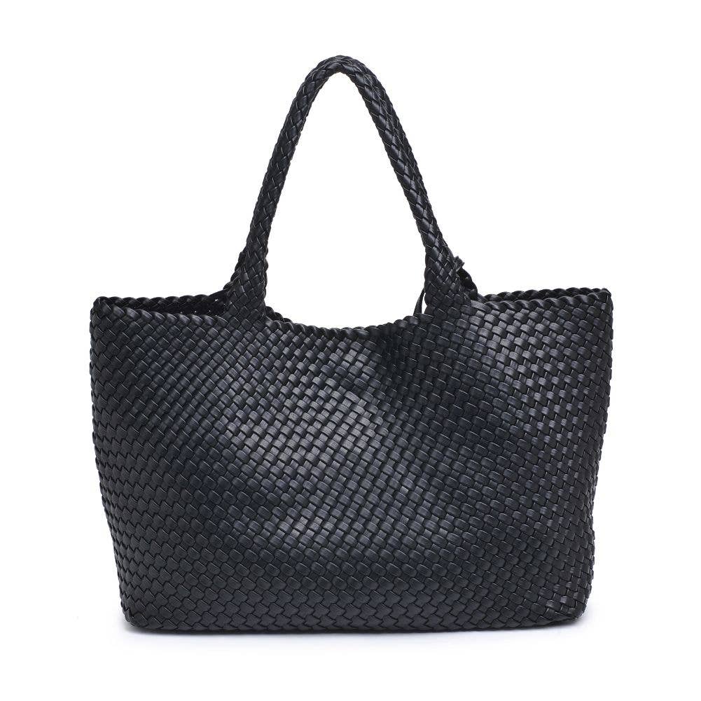 Solana Woven Vegan Leather Tote