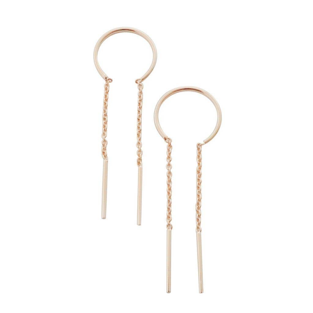 Threader Drop Bar Earrings