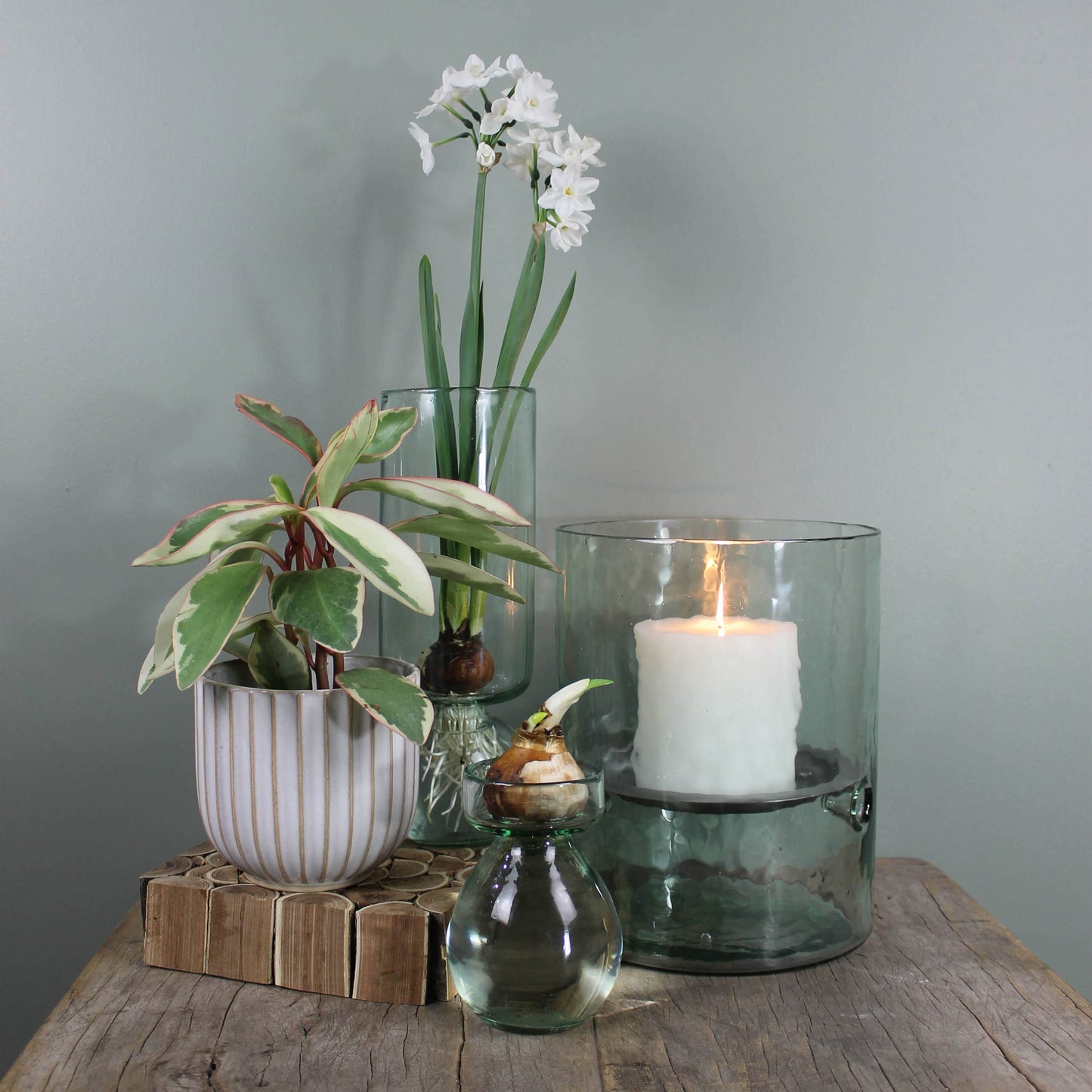 Bulb Vase - Recycled Clear