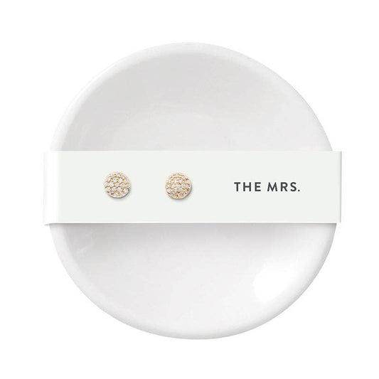 Ceramic Ring Dish & Earrings - The Mrs