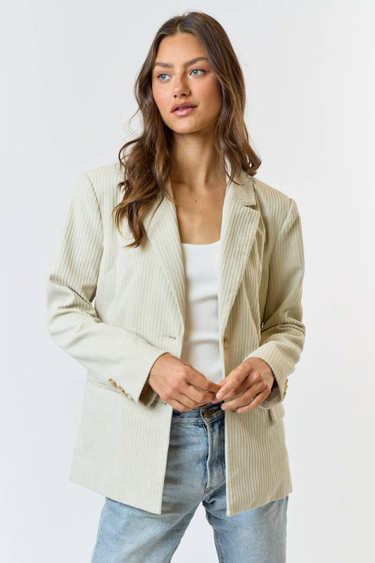 Corduroy Button Up  Blazer