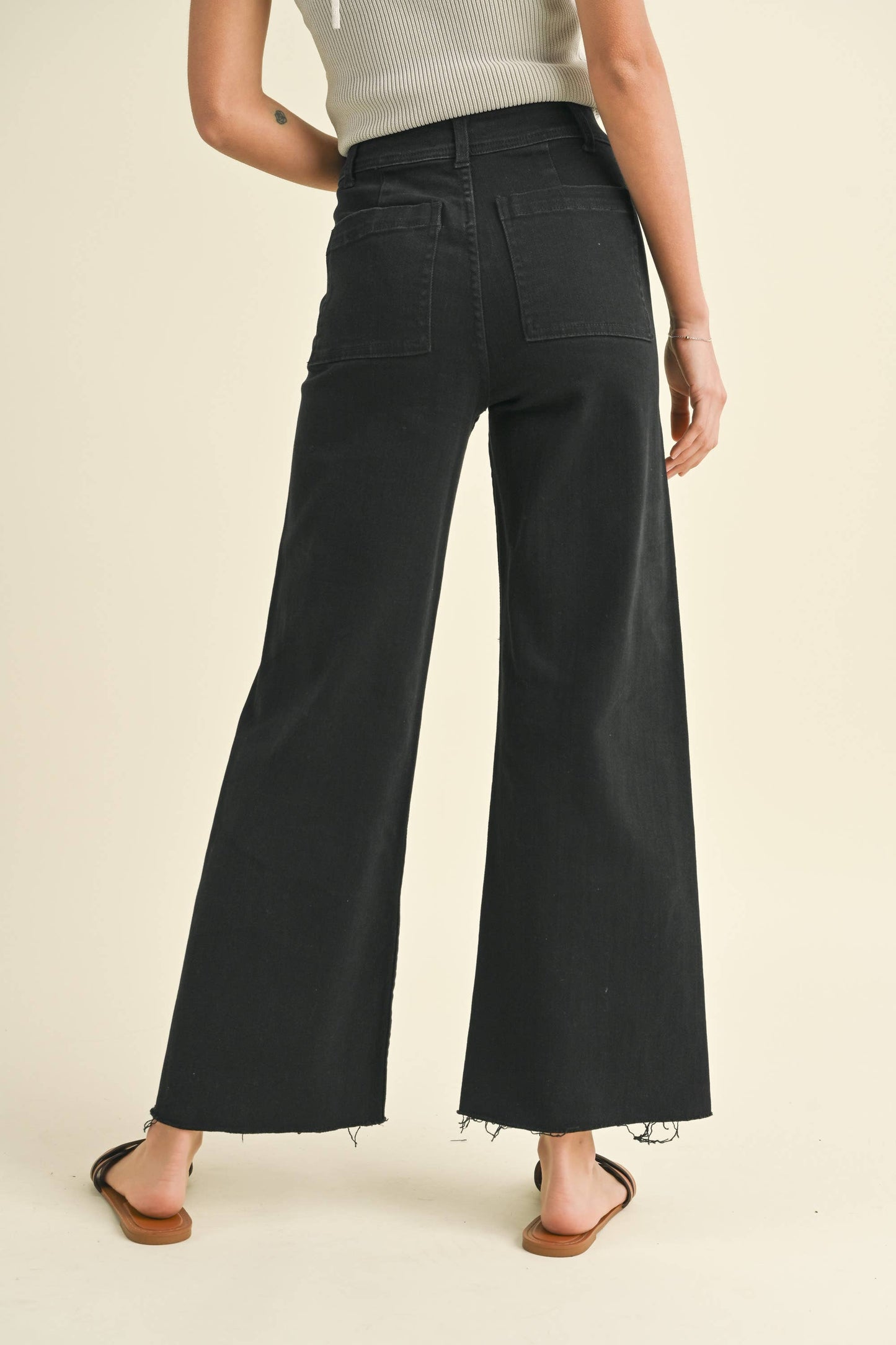 Wide Leg Denim Pants