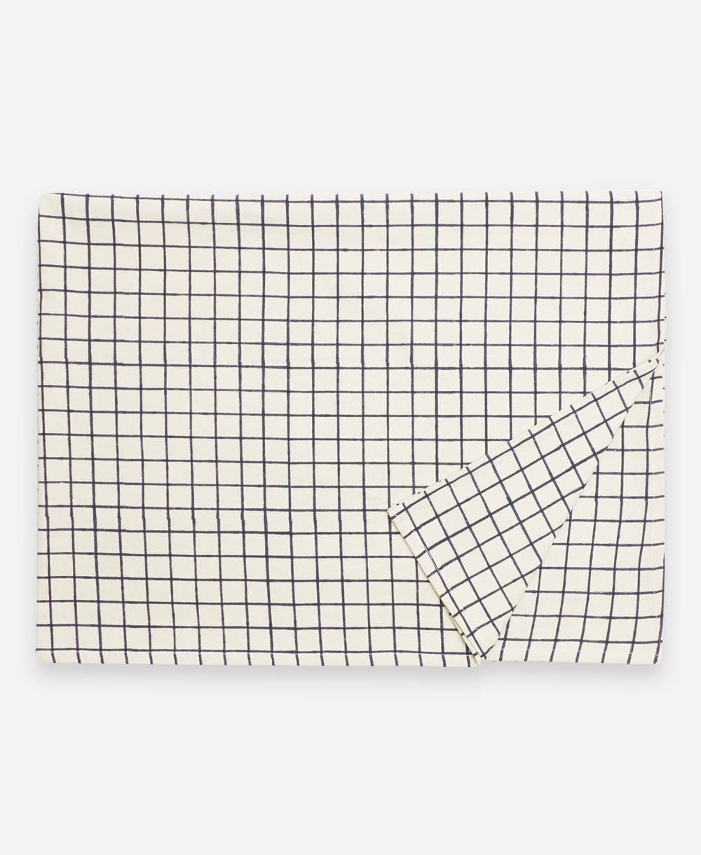 Block Print Grid Tablecloth