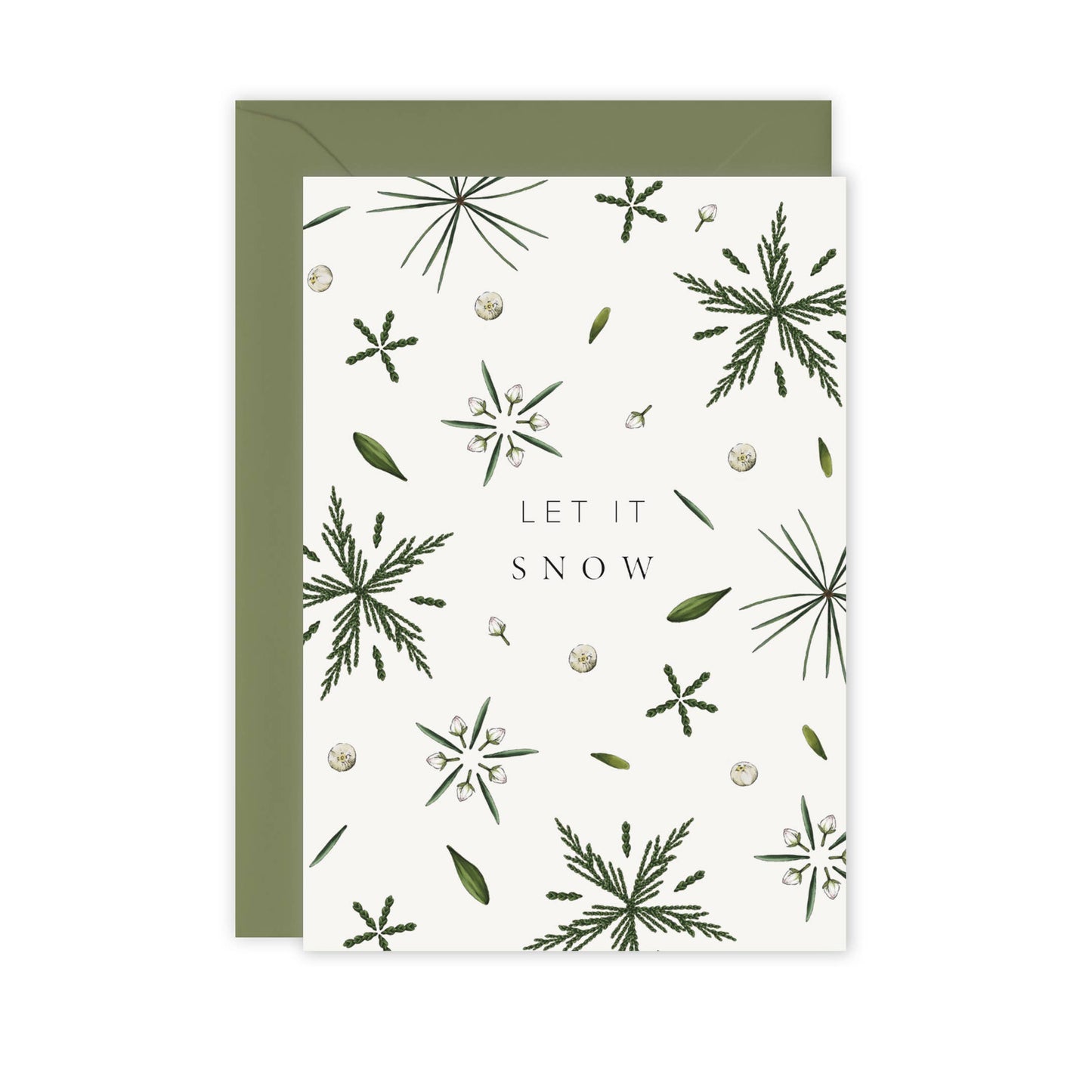 Festive Foliage - Let it Snow - Christmas Card