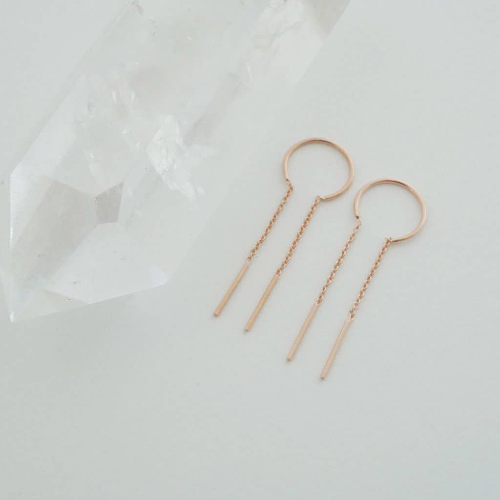 Threader Drop Bar Earrings