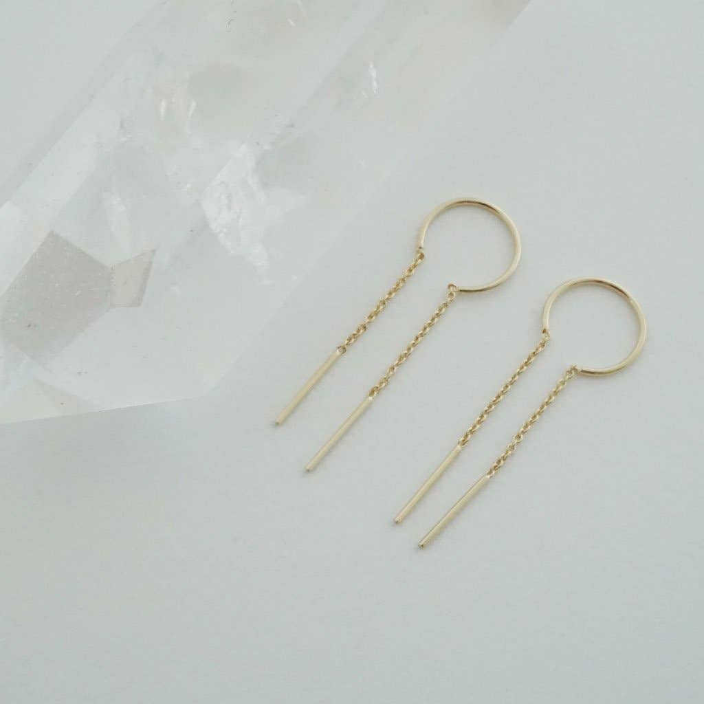 Threader Drop Bar Earrings