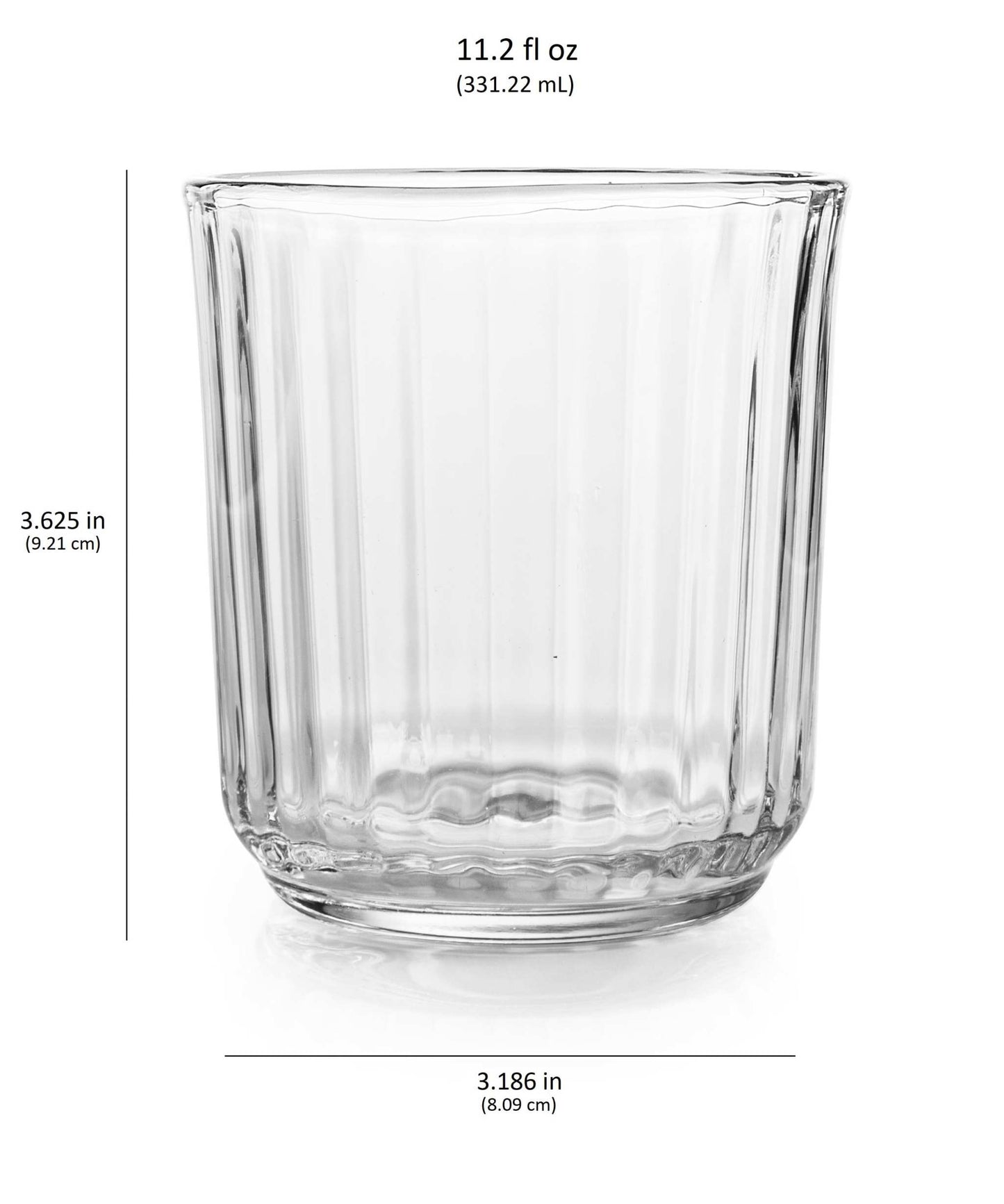 Libbey Paneled DOF Rocks Glasses, 11.2oz