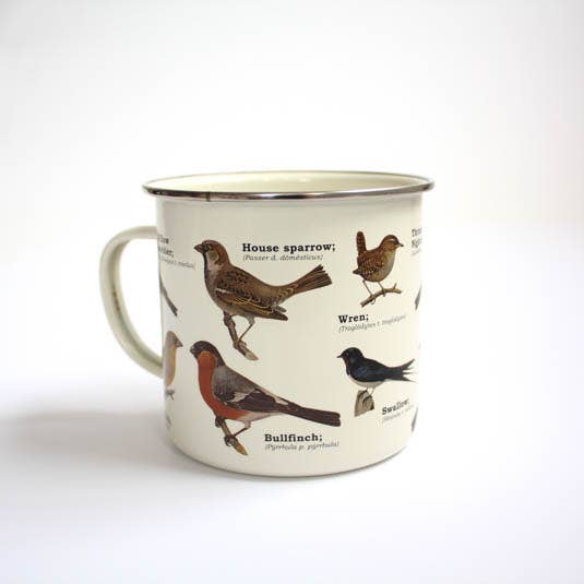 Birds Enamel Mug