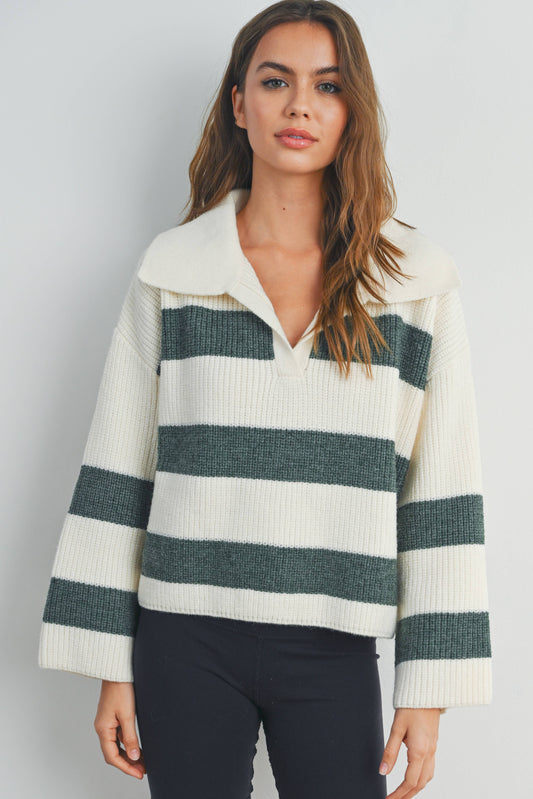 Stripe Drop Shoulder Sweater