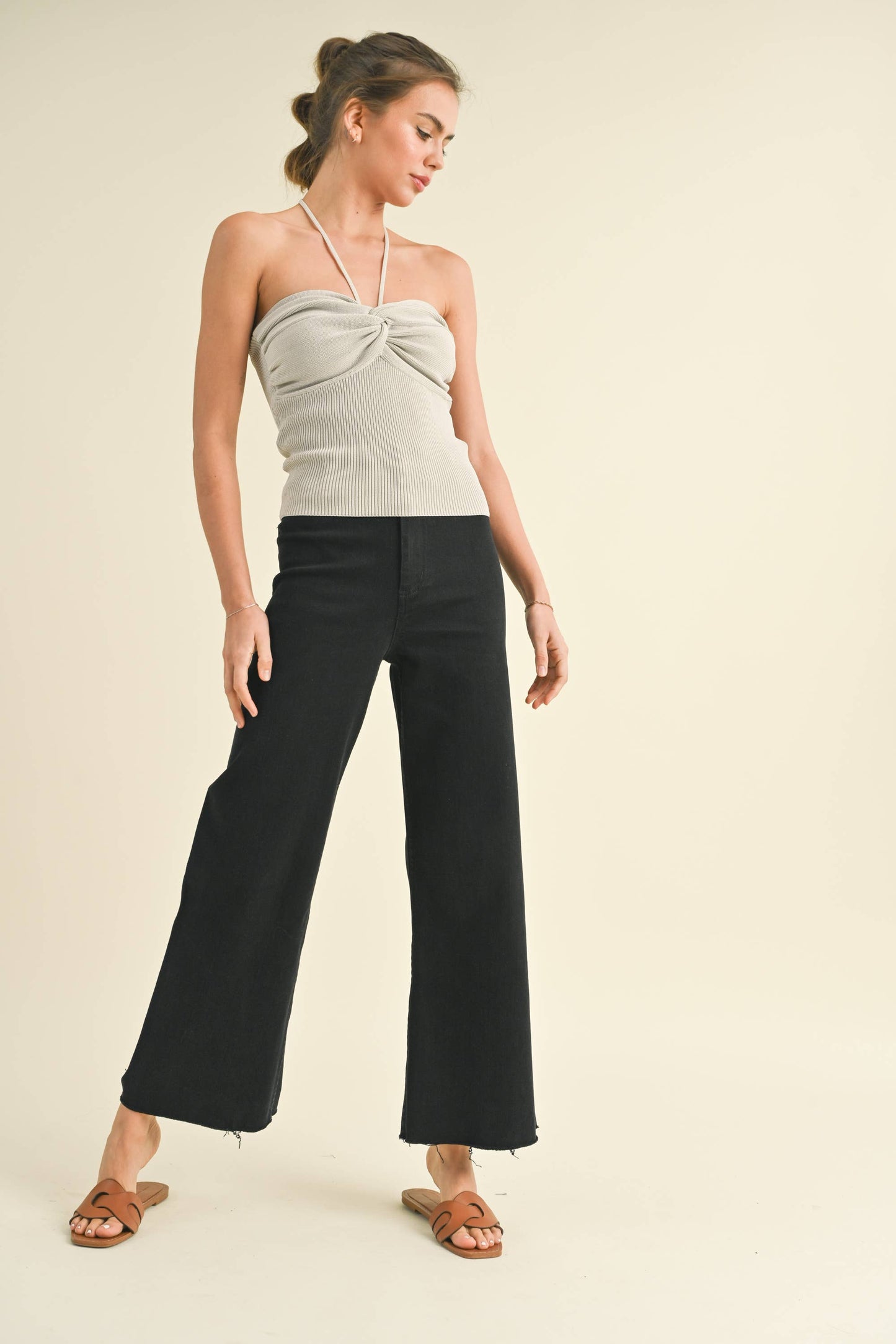 Wide Leg Denim Pants