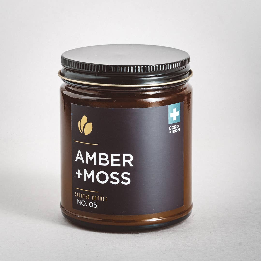 Amber + Moss Soy Candle - Amber Jar
