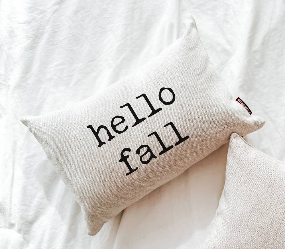 Hello Fall Typewriter Pillow