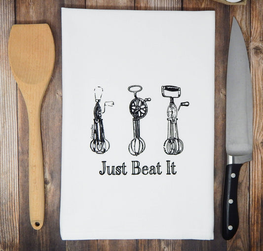 Just Beat It Whisk Tea Towel