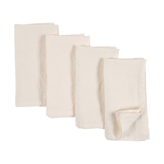 Stone Washed Linen Napkins | Set Of 4